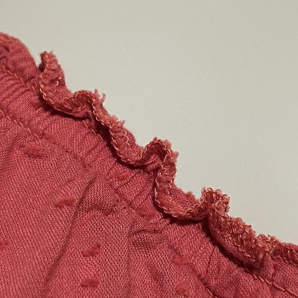 Old Navy Womens Milkmaid Maxi Dress Size M Coral Cottagecore Prairie Romantic - Picture 6 of 9